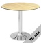 Stół okrągły VICTORY LIGHT WOOD 70 cm SILVER
