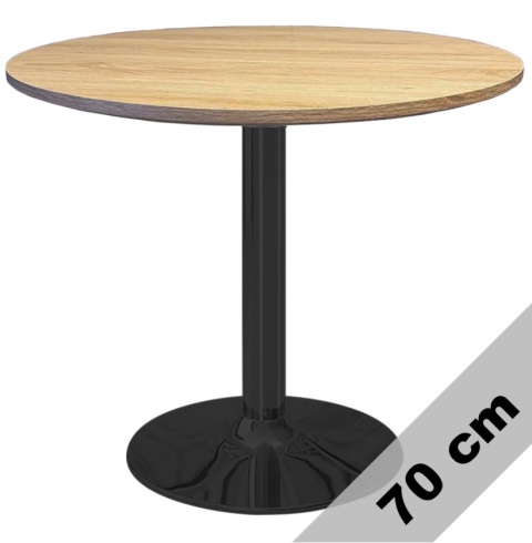 Stół okrągły VICTORY LIGHT WOOD 70 cm SMOKE Stół okrągły VICTORY LIGHT WOOD 70 cm SMOKE