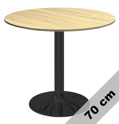 Stół okrągły VICTORY LIGHT WOOD 70 cm SMOKE Stół okrągły VICTORY LIGHT WOOD 70 cm SMOKE