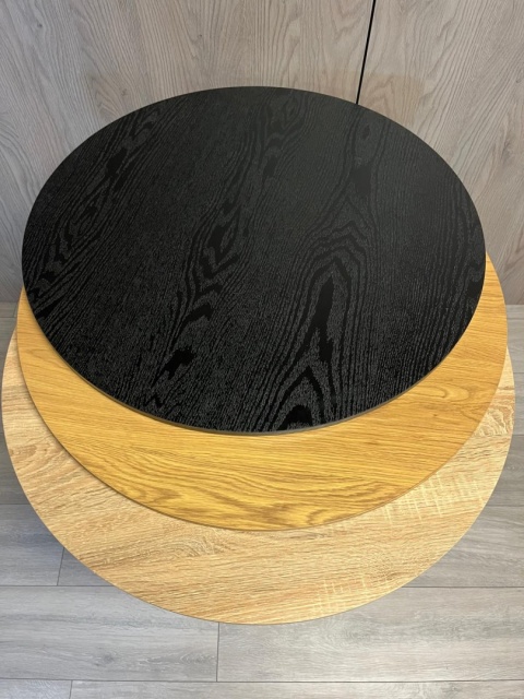 Stół okrągły VICTORY SLIM BLACK WOOD 70 cm COPPER Stół okrągły VICTORY SLIM BLACK WOOD 70 cm COPPER