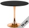 Stół okrągły VICTORY SLIM BLACK WOOD 70 cm COPPER