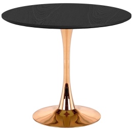 Stół okrągły VICTORY SLIM BLACK WOOD 70 cm COPPER