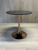 Stół okrągły VICTORY SLIM BLACK WOOD 70 cm COPPER
