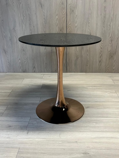 Stół okrągły VICTORY SLIM BLACK WOOD 70 cm COPPER Stół okrągły VICTORY SLIM BLACK WOOD 70 cm COPPER