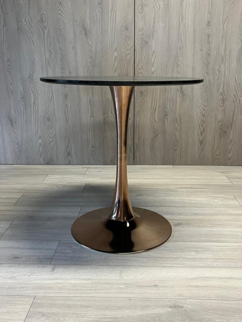 Stół okrągły VICTORY SLIM BLACK WOOD 70 cm COPPER Stół okrągły VICTORY SLIM BLACK WOOD 70 cm COPPER
