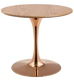 Stół okrągły VICTORY SLIM DARK WOOD 70 cm COPPER