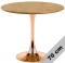Stół okrągły VICTORY SLIM DARK WOOD 70 cm COPPER