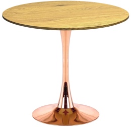 Stół okrągły VICTORY SLIM DARK WOOD 70 cm COPPER