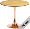 Stół okrągły VICTORY SLIM DARK WOOD 70 cm COPPER