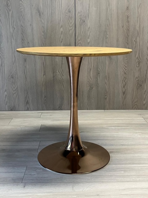 Stół okrągły VICTORY SLIM DARK WOOD 70 cm COPPER Stół okrągły VICTORY SLIM DARK WOOD 70 cm COPPER
