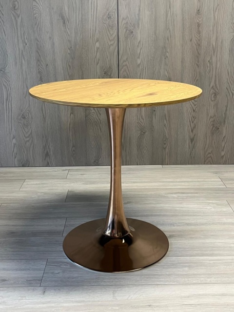 Stół okrągły VICTORY SLIM DARK WOOD 70 cm COPPER Stół okrągły VICTORY SLIM DARK WOOD 70 cm COPPER