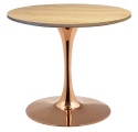 Stół okrągły VICTORY SLIM LIGHT WOOD 70 cm COPPER