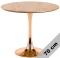Stół okrągły VICTORY SLIM LIGHT WOOD 70 cm COPPER