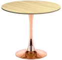 Stół okrągły VICTORY SLIM LIGHT WOOD 70 cm COPPER