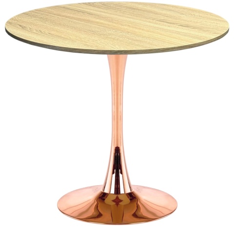 Stół okrągły VICTORY SLIM LIGHT WOOD 70 cm COPPER Stół okrągły VICTORY SLIM LIGHT WOOD 70 cm COPPER