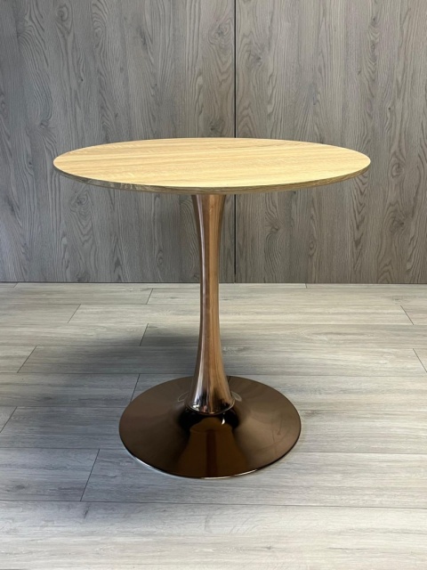 Stół okrągły VICTORY SLIM LIGHT WOOD 70 cm COPPER Stół okrągły VICTORY SLIM LIGHT WOOD 70 cm COPPER