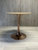 Stół okrągły VICTORY SLIM LIGHT WOOD 70 cm COPPER