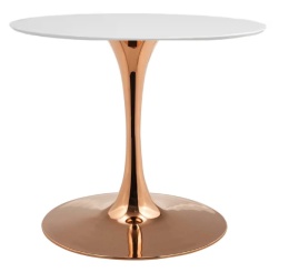 Stół okrągły VICTORY SLIM WHITE 70 cm COPPER