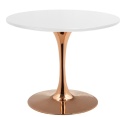 Stół okrągły VICTORY SLIM WHITE 70 cm COPPER