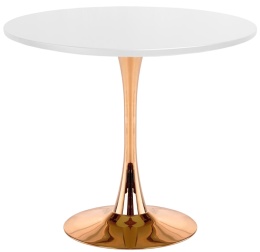 Stół okrągły VICTORY SLIM WHITE 70 cm COPPER