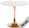 Stół okrągły VICTORY SLIM WHITE 70 cm COPPER
