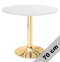 Stół okrągły VICTORY WHITE 70 cm GOLD