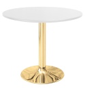 Stół okrągły VICTORY WHITE 70 cm GOLD