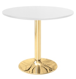 Stół okrągły VICTORY WHITE 70 cm GOLD