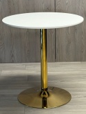 Stół okrągły VICTORY WHITE 70 cm GOLD