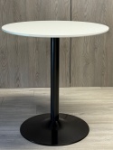Stół okrągły VICTORY WHITE 70 cm SMOKE