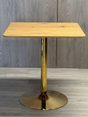 Stół skandynawski kwadratowy TORI Dark Wood 70 GOLD
