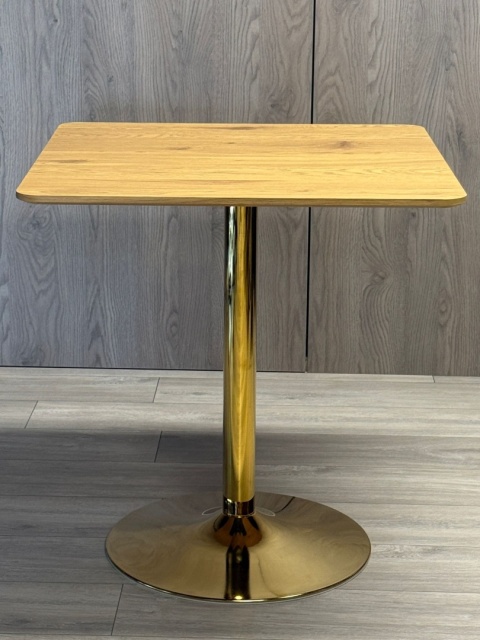 Stół skandynawski kwadratowy TORI Dark Wood 70 GOLD Stół skandynawski kwadratowy TORI Dark Wood 70 GOLD