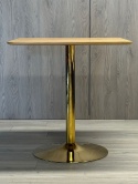 Stół skandynawski kwadratowy TORI Dark Wood 70 GOLD