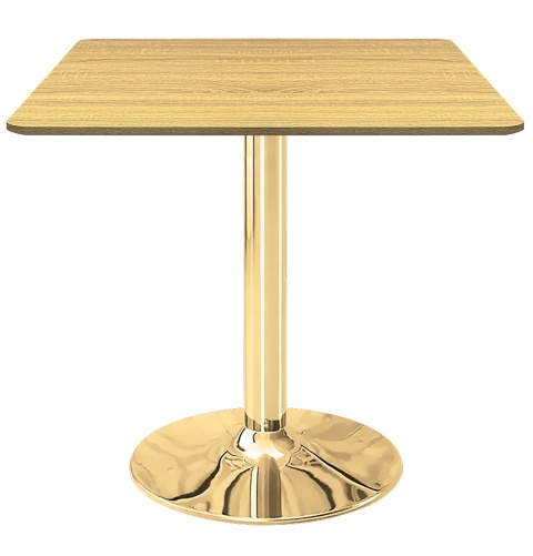 Stół skandynawski kwadratowy TORI Dark Wood 70 GOLD