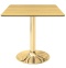 Stół skandynawski kwadratowy TORI Dark Wood 70 GOLD