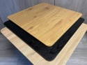 Stół skandynawski kwadratowy TORI Dark Wood 70 SILVER