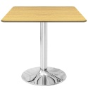 Stół skandynawski kwadratowy TORI Dark Wood 70 SILVER