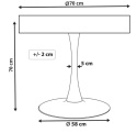 Stół skandynawski kwadratowy TORI SLIM Light Wood 70 COPPER