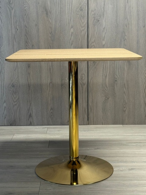 Stół skandynawski kwadratowy TORI Light Wood 70 GOLD Stół skandynawski kwadratowy TORI Light Wood 70 GOLD
