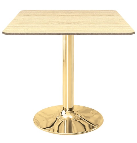 Stół skandynawski kwadratowy TORI Light Wood 70 GOLD
