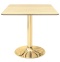 Stół skandynawski kwadratowy TORI Light Wood 70 GOLD