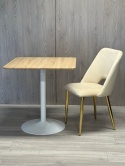 Stół skandynawski kwadratowy TORI Light Wood 70 MILK