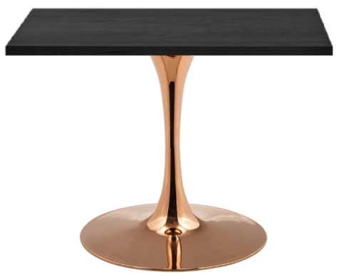 Stół skandynawski kwadratowy TORI SLIM Black WOOD 70 COPPER Stół skandynawski kwadratowy TORI SLIM Black WOOD 70 COPPER