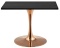 Stół skandynawski kwadratowy TORI SLIM Black WOOD 70 COPPER