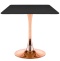 Stół skandynawski kwadratowy TORI SLIM Black WOOD 70 COPPER