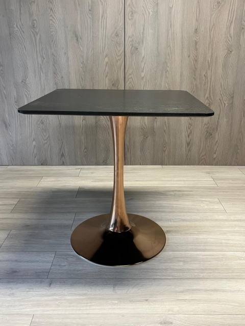 Stół skandynawski kwadratowy TORI SLIM Black WOOD 70 COPPER Stół skandynawski kwadratowy TORI SLIM Black WOOD 70 COPPER