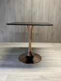 Stół skandynawski kwadratowy TORI SLIM Black WOOD 70 COPPER