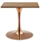 Stół skandynawski kwadratowy TORI SLIM Dark Wood 70 COPPER