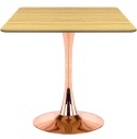 Stół skandynawski kwadratowy TORI SLIM Dark Wood 70 COPPER