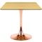 Stół skandynawski kwadratowy TORI SLIM Dark Wood 70 COPPER